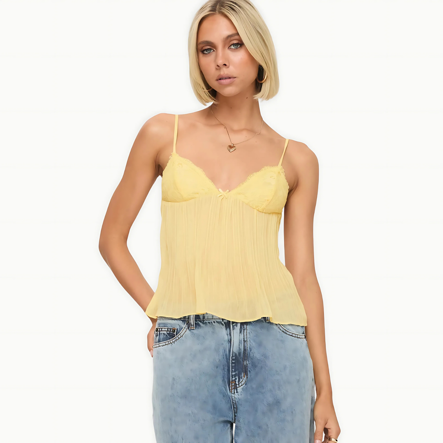 Veloura Pleat Top