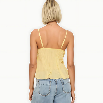 Veloura Pleat Top