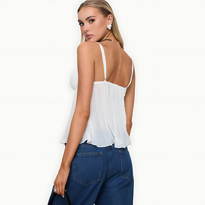 Veloura Pleat Top