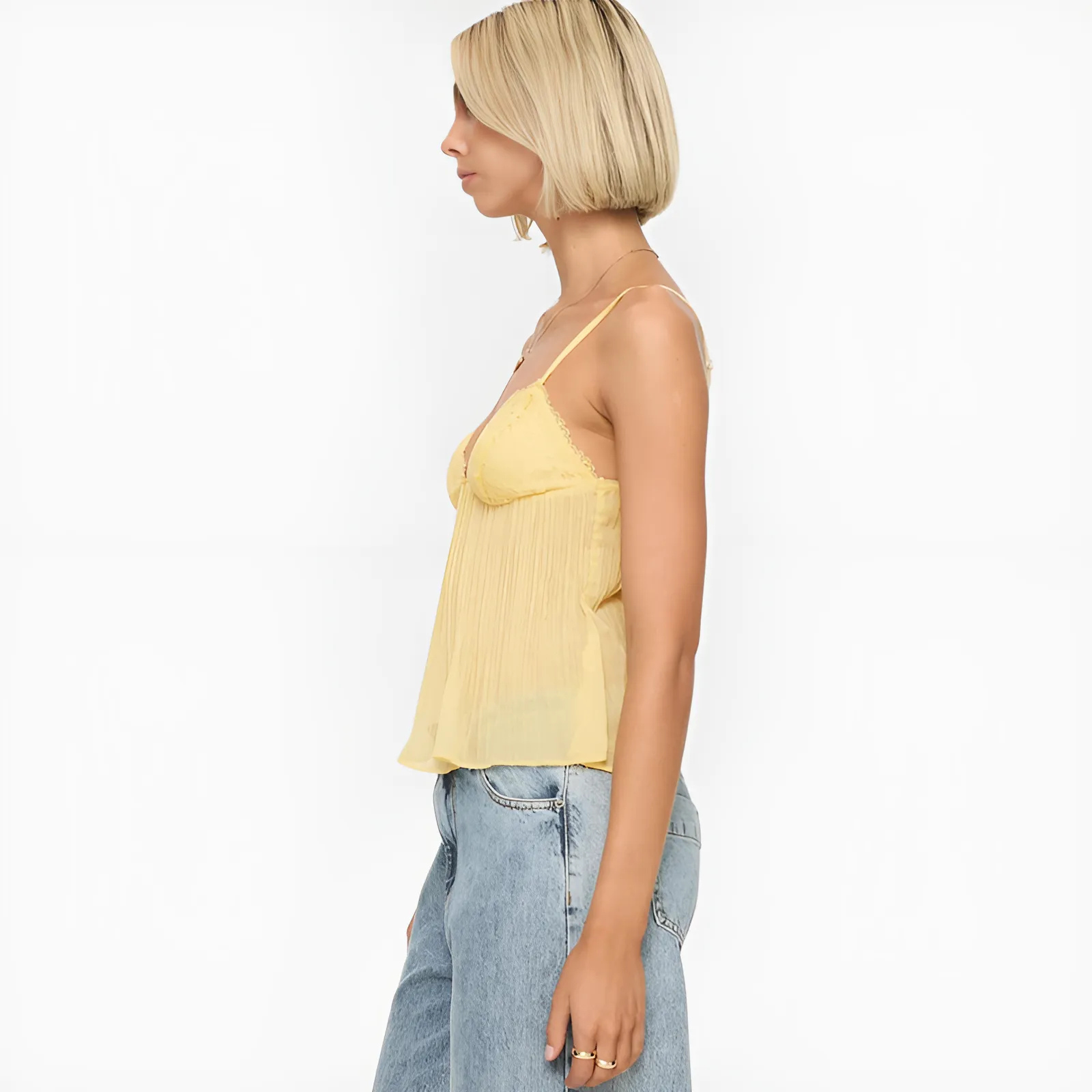 Veloura Pleat Top