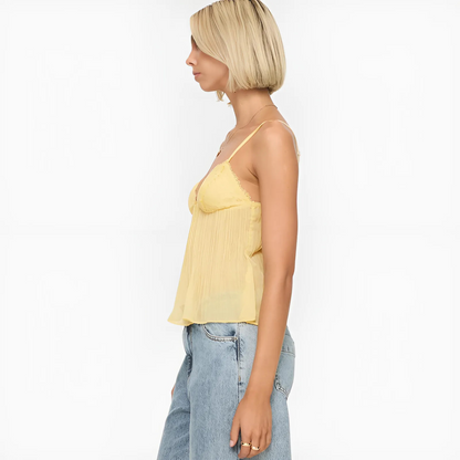 Veloura Pleat Top
