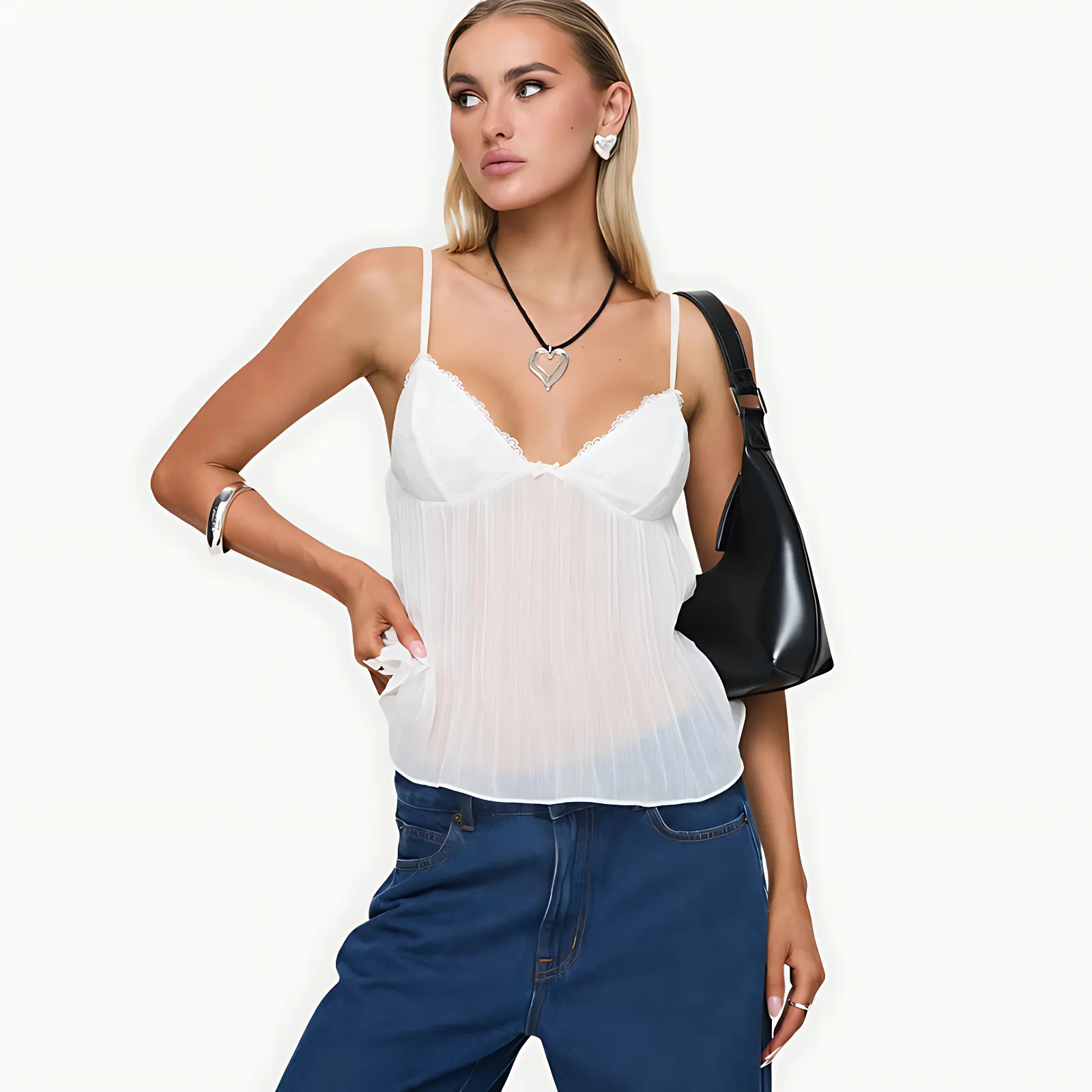 Veloura Pleat Top